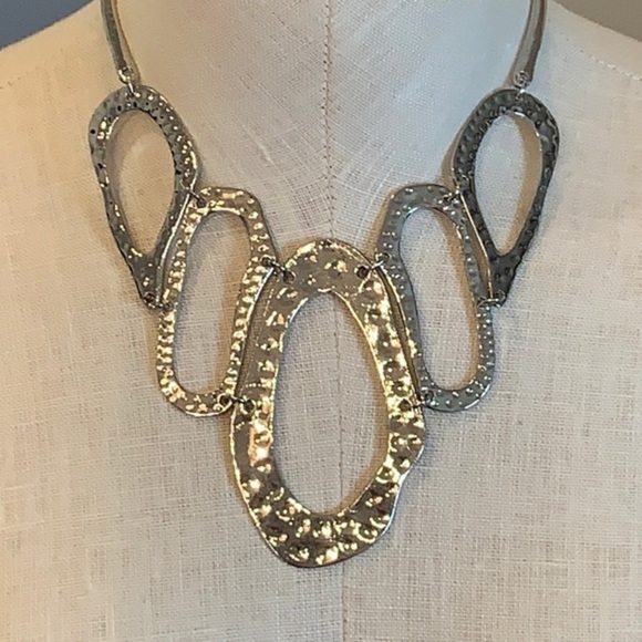 💐5/25 large bold chunky hammered sliver metal - Picture 2 of 6